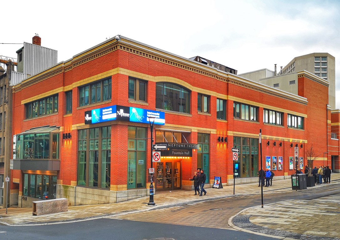 An exterior shot of Halifax's Neptune Theatre, located on Argyle Street.