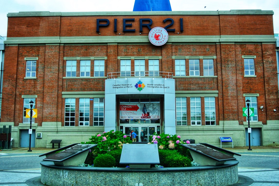 Pier 21 - Canadian Museum of Immigration is a large brick building that houses historical information that tells the story if immigrants to Canada.