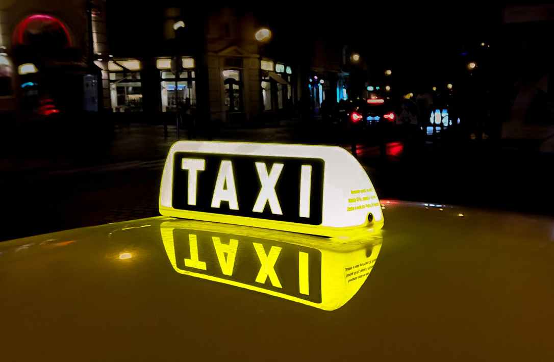 lighted taxi signage